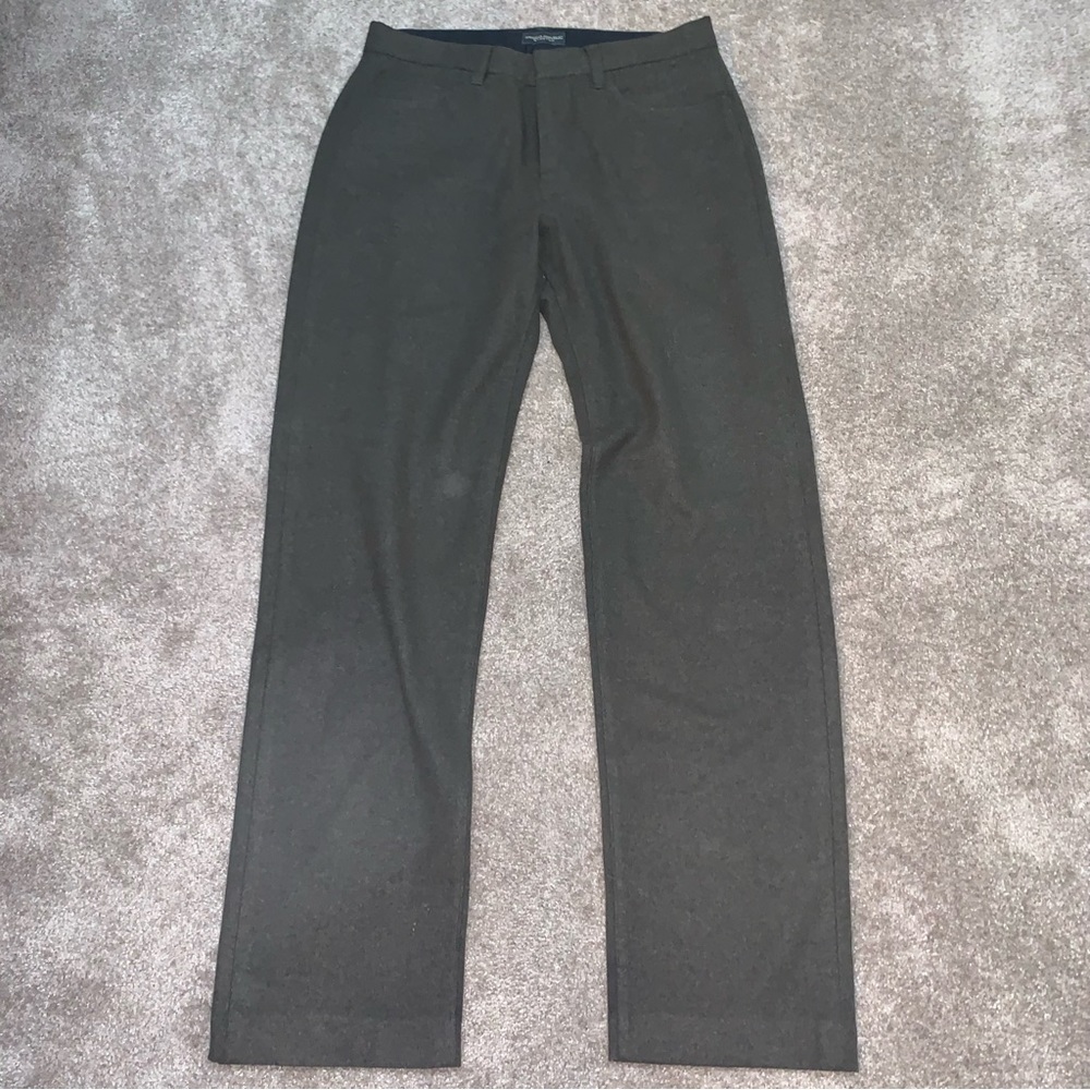 Banana Republic stretch wool men’s trousers Sz32L brown wool with pockets - Picture 3 of 9